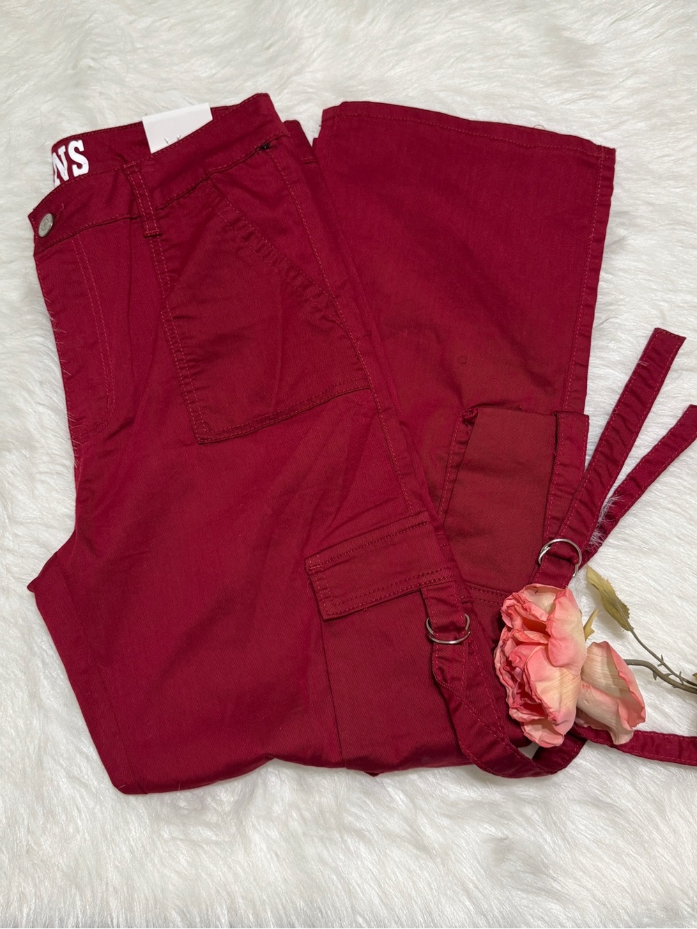 VIP Jeans Women’s Cargo Jeans - Red